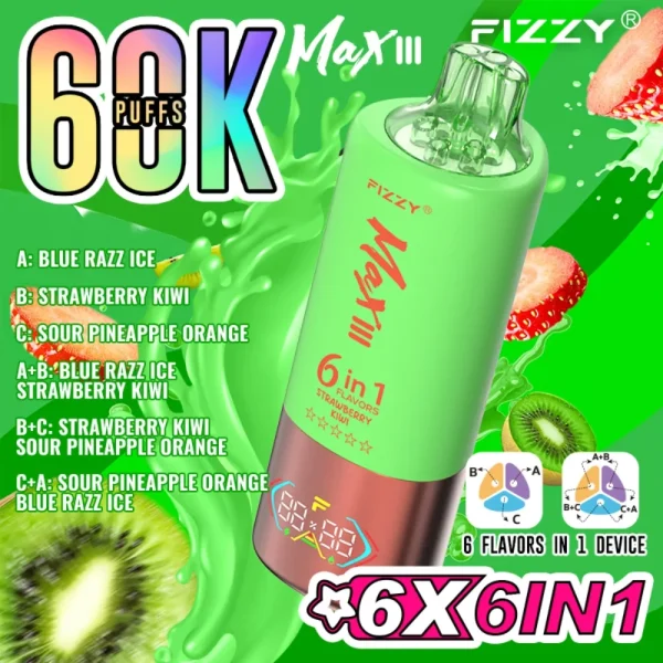 fizzy-max-60000-puff_Strawberry-kiwi-and-Blue-razz-ice-and-Sour-pineapple-orange_mugovape